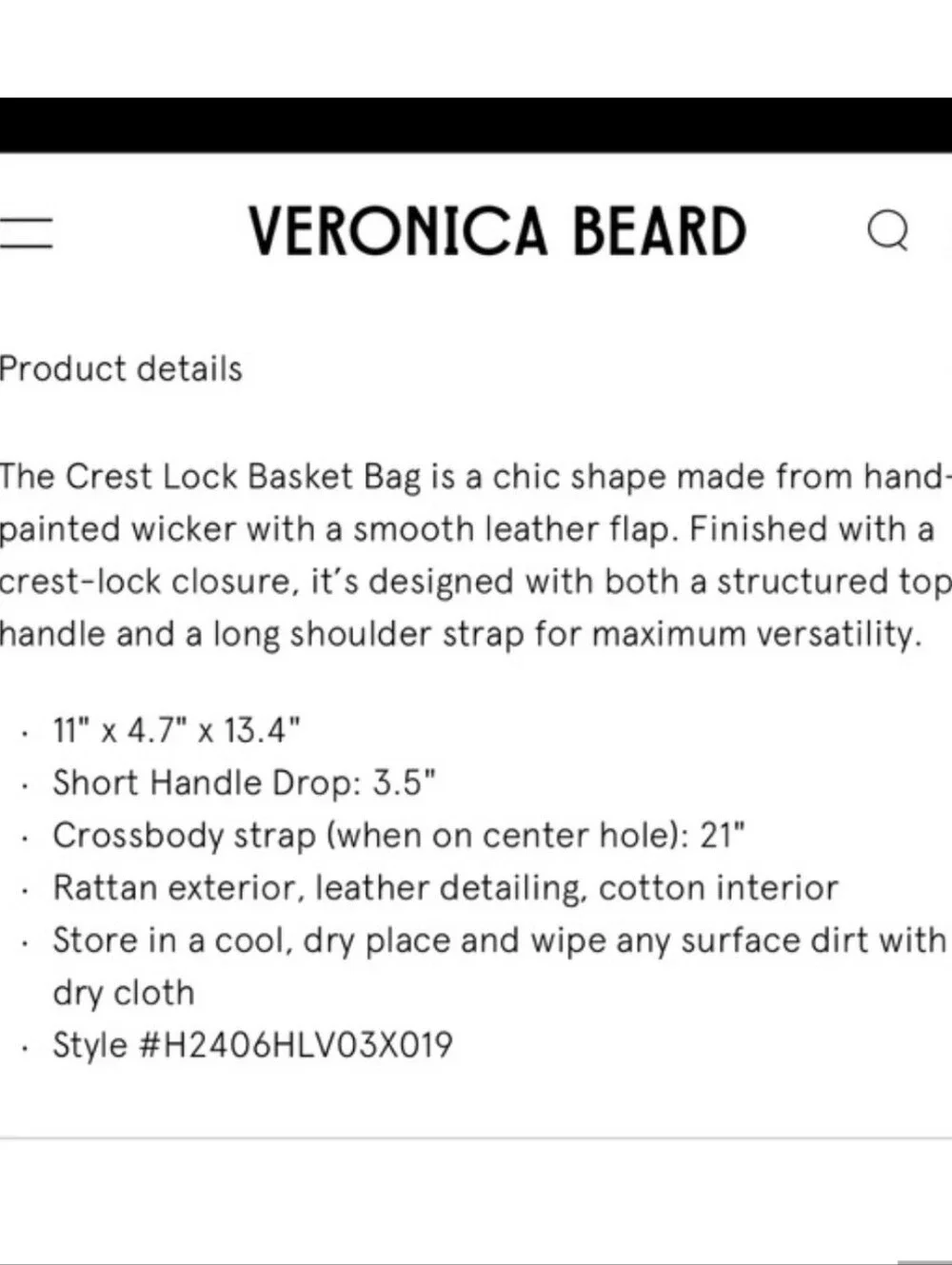 Veronica Beard Crest Lock Basket Top-Handle Bag